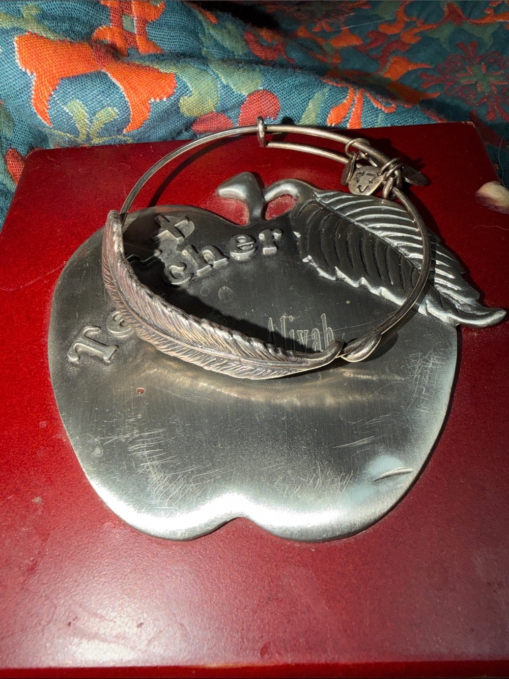 Alex + Ani ~ Energy ~Silver Feather Bangle Bracelet - Collectible